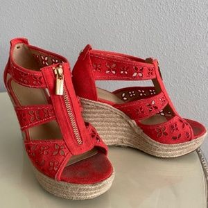 Orange Michael Kors wedges - Size 7